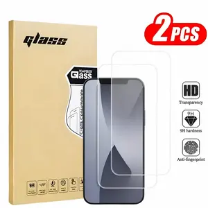 2-Pack Glossy Tempered Glass Screen Protectors, 9H Hardness, 2.5D Edge, Anti-Scratch, Bubble-Free for iPhone 17 Pro Max, 16, 15 Plus, X, XS, XR, XS Max, 11, 12 Mini, 13, 14 Pro Max
