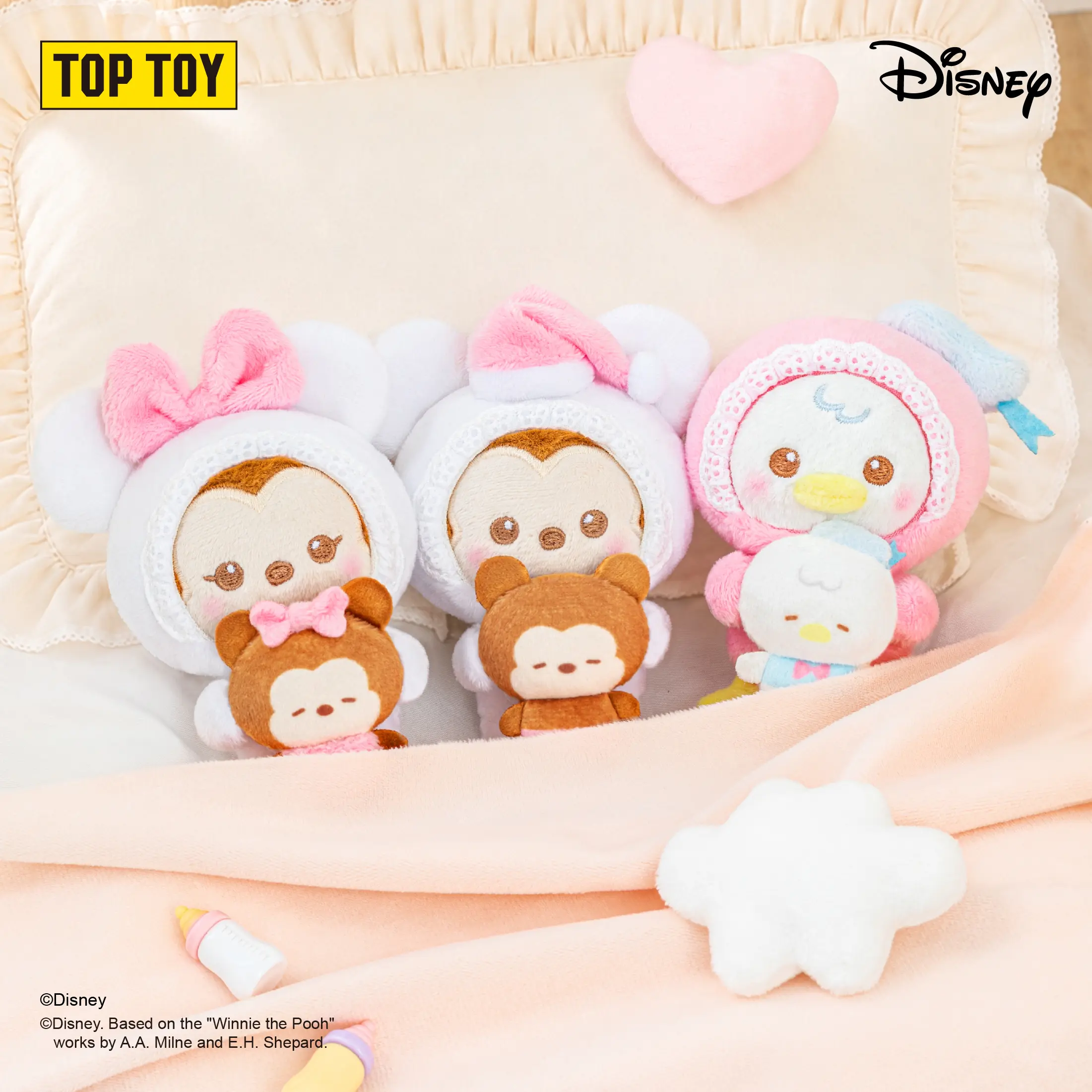 TOPTOY Disney Baby Dreams Series Plush Charm Blind Box, Soft Detailed Plush Charm,   Healing Suitable for All Ages, Cute Girly Gifts backtoschoolshopping