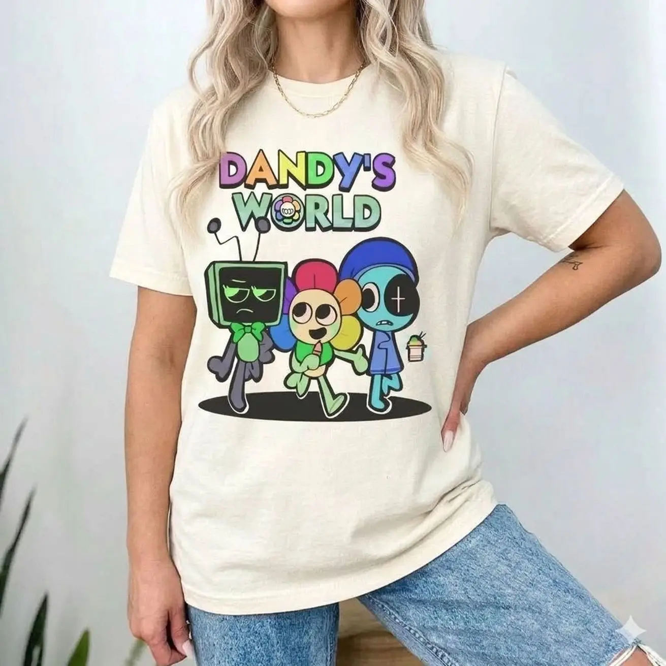 Dandy's World Gamer T-shirt Unisex Video Game Roblox Inspired Clothing hot trend 1LLNO