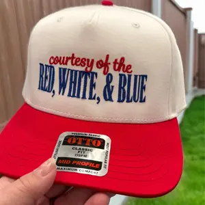 4th of July Baseball Cap, Courtesy of the Red, White, and Blue Baseball Cap- Unisex Hat- 4th of july Hat