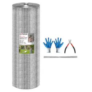 Slendor Hardware Cloth,1/2 In 48 x 100 ft 19 Gauge, Hot Dipped Galvanized After Welding, Square Chicken Wire Fencing Mesh Roll,  for Chicken Coop Barriers, Rabbit Enclosures, Garden.