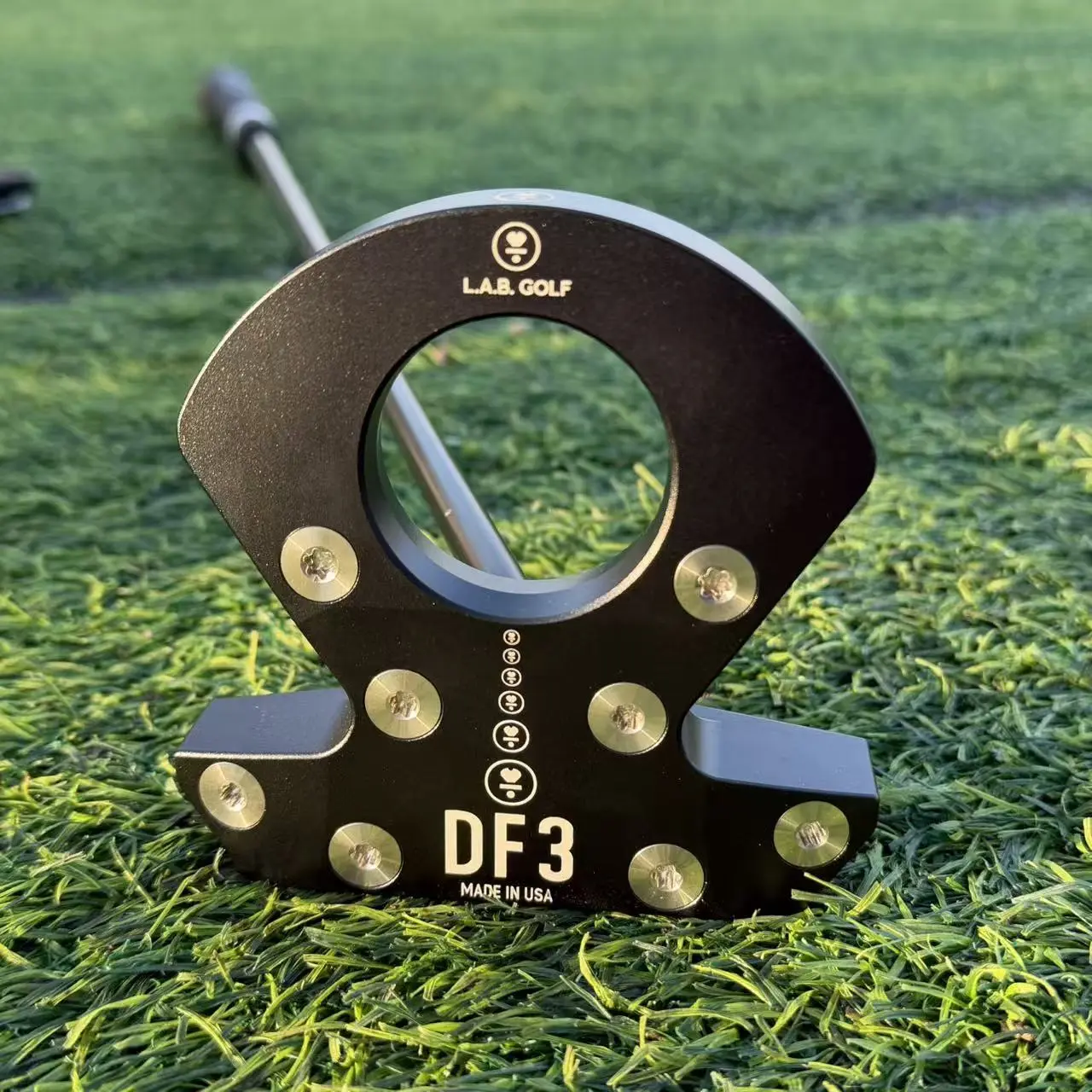 DF3 Zero Torque Golf Putter with CNC 6061 Aluminum Head, Adjustable Sole Weight Screws, High Stability Mallet Putter for Improved Accuracy & Consistency