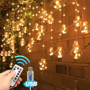 MICRENCY 118-LED Globe String Lights, 39 Ft USB-Powered Warm White ABS Ornaments, Indoor/Outdoor Backyard Decor for Home, Patio Party, Xmas