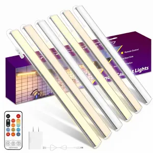 6-packUnder-Cabinet Lights, Motion Sensor Night Light for Indoor Use, 1500mAh USB Rechargeable Light, Self-Adhesive Installation  Magnetic Installation Dimmable Lights for Kitchen,Wardrobe,Closet,Bathroom,Stairs,Sink Cabinet,Garage,Mother's Day gift tikto