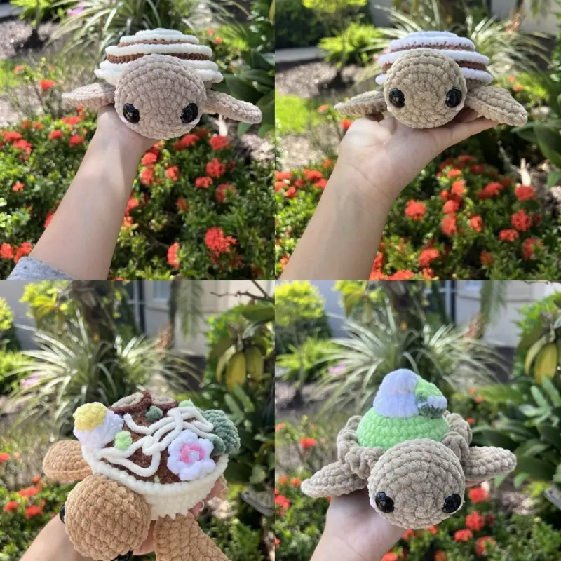 Handmade Crochet Sea Turtle Plush | Cute Turtle Stuffed Animal | Multiple Turtle Designs