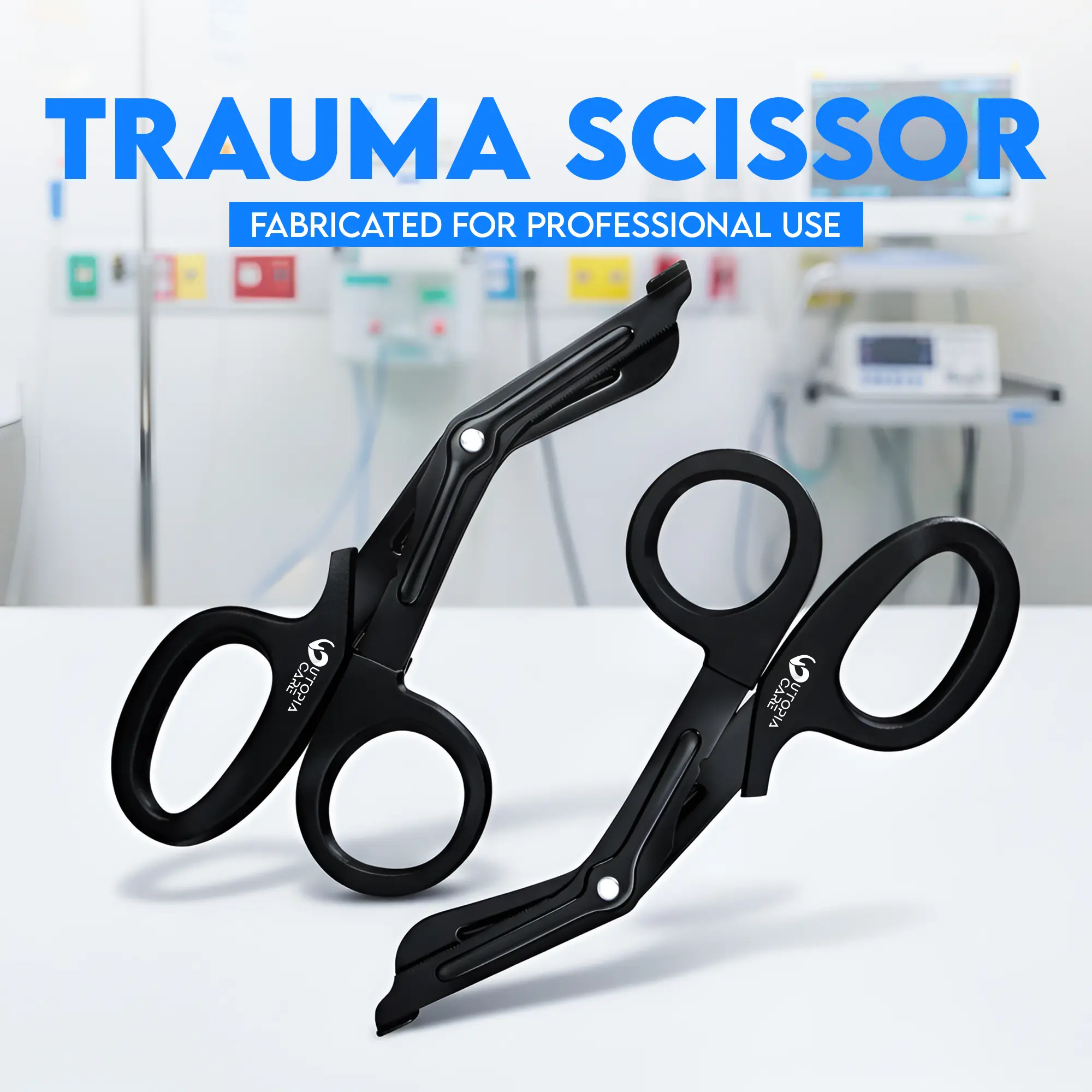 Utopia Care Medical Scissors Pack of 2 ️ Stainless Steel EMT Trauma Shears for Nurses | Durable Bandage & Surgical Scissors | All-Purpose Black Shears Utopia Care Medical Scissors Pack of 2 ️ Stainless Steel EMT Trauma Shears for Nurses | Durable Bandage & Surgical Scissors | All-Purpose Black Shears