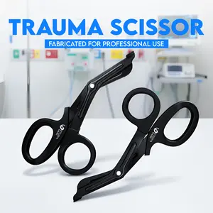 Utopia Care Medical Scissors Pack of 2 ️ Stainless Steel EMT Trauma Shears for Nurses | Durable Bandage & Surgical Scissors | All-Purpose Black Shears Utopia Care Medical Scissors Pack of 2 ️ Stainless Steel EMT Trauma Shears for Nurses | Durable Bandage & Surgical Scissors | All-Purpose Black Shears