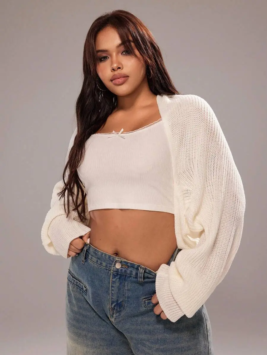 ORLINA New Bat Wing Long Sleeve Women Cardigan Sweater Winter Fall Autumn CASUAL