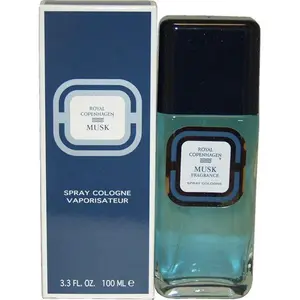 Royal Copenhagen Refined Musk Base Men's Spray Cologne, 3.3oz Oriental Aromas EDC Spray, New in Box