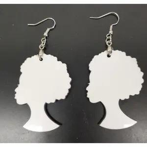 Afro Woman Earrings Sublimation Blanks (Pair of 2 Earrings)
