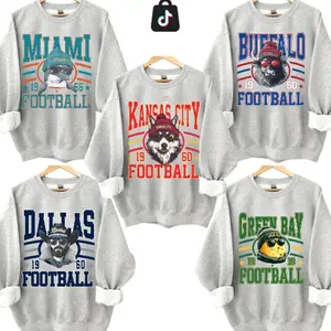 [SALE OFF 50%] Varsity ALL TEAM FOOTBALL Crewneck Sweatshirt - Gildan Sport Grey Long Sleeve, Medium Clothing Length - College Football Shirt For Men Women Gift For Fan 22A