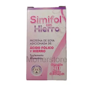 Vitamin Healthcare Simifol Con Hierro - Iron Folic Acid & Iron Nutritional Supplement 30 Tablets (180g Each) Dietary