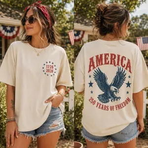 America Eagle Shirt, 250th Anniversary Tee, Patriotic Western Shirt, 250 Years of Freedom T-Shirt, Fourth of July Shirt