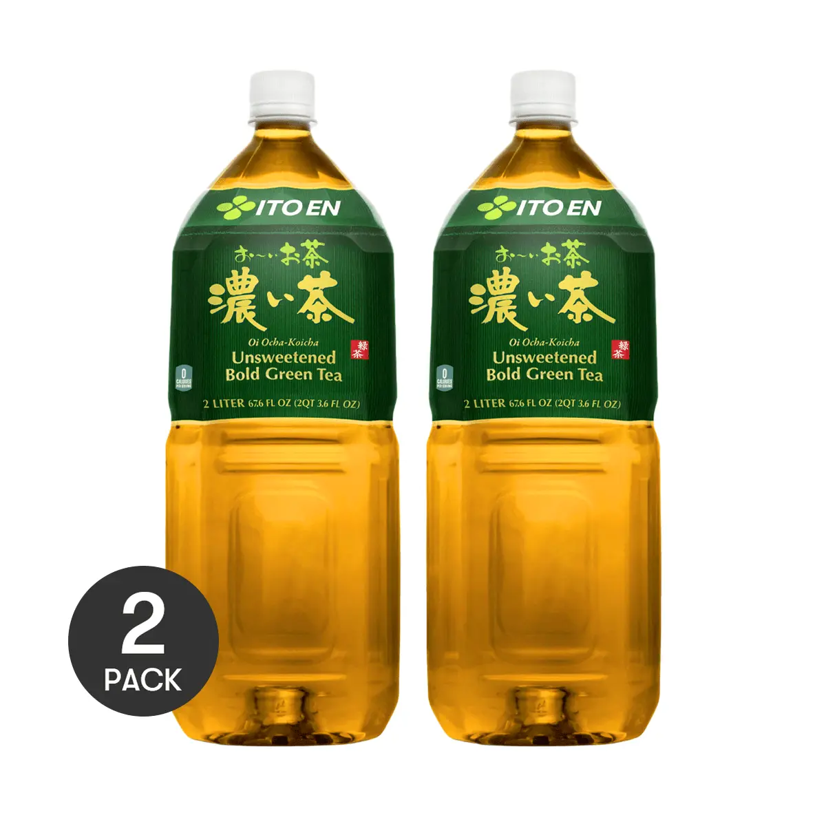 2 Pack ITO EN Koicha Bold Green Tea 67.6 fl oz Each - Japanese Unsweetened, Rich Flavor, 0 Sugar, Large