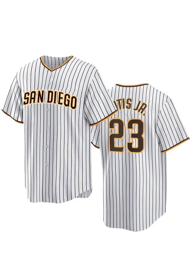 Casual Baseball Jersey Button Front V Neck Sportswear for Men