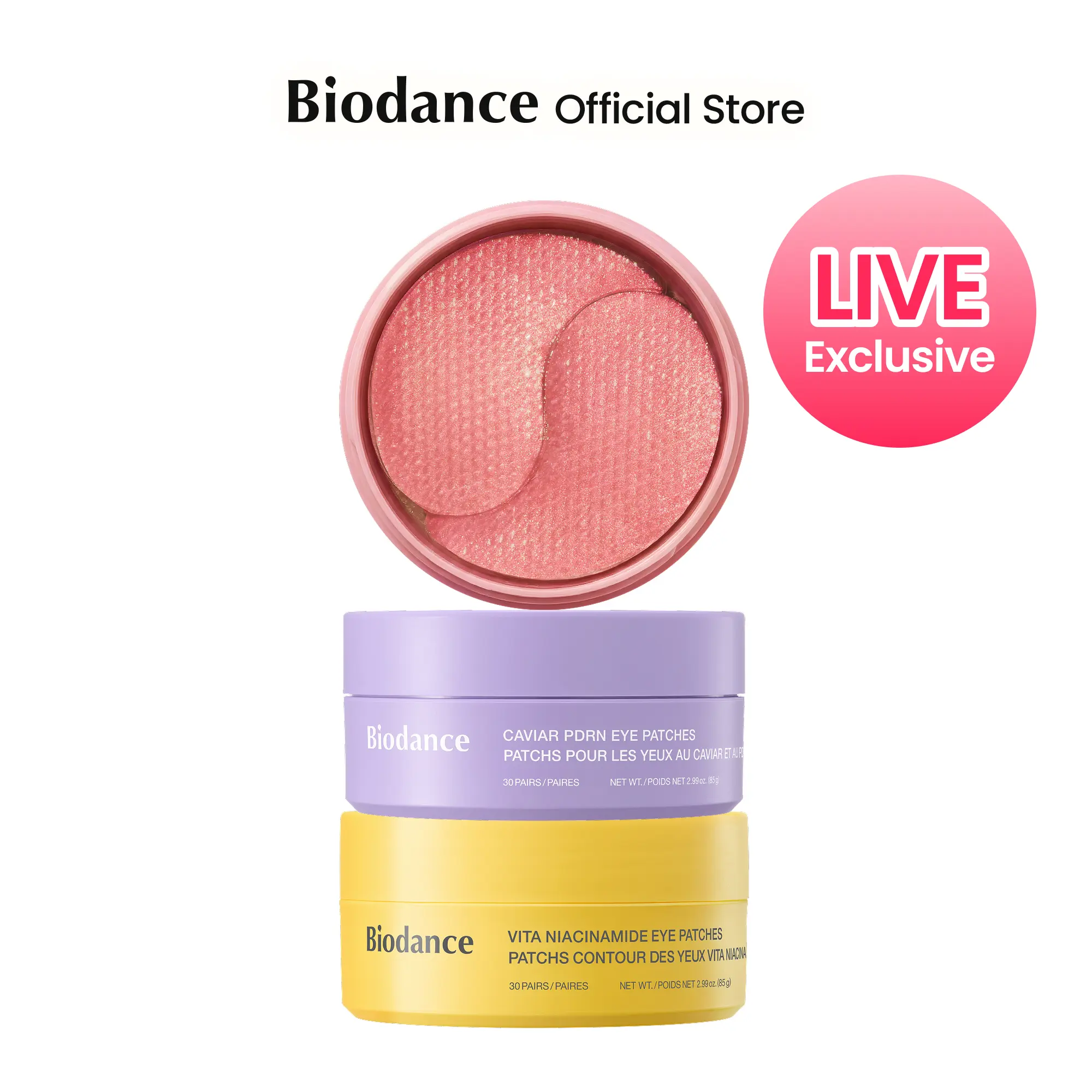 [Biodance Official] Eye Patch Trio | Collagen Peptide, Caviar PDRN, Vita Niacinamide, Korean Skincare Kit, Under Eye Patches Bundle, For Wrinkle, Dark Circles & Dark Spots Puffy Eyes, Eyebag, Anti-aging, Dull Skin, Brightening