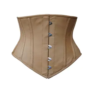 Heavy Duty Steel Boned Underbust Leather Waist Cincher