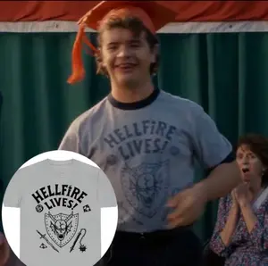 Hellfire Lives Ringer T-Shirt, Stranger Movie Shirt, Hellfire Lives Tee