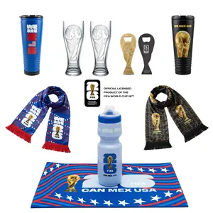 【FIFA World Cup 2026】Officially Licensed Fan Gear Set | Premium Soccer Gifts: Shatterproof Beer Glass, Rowdy Cup, Scarf & Water Bottle Bundle | US Local Stock, Fast Shipping