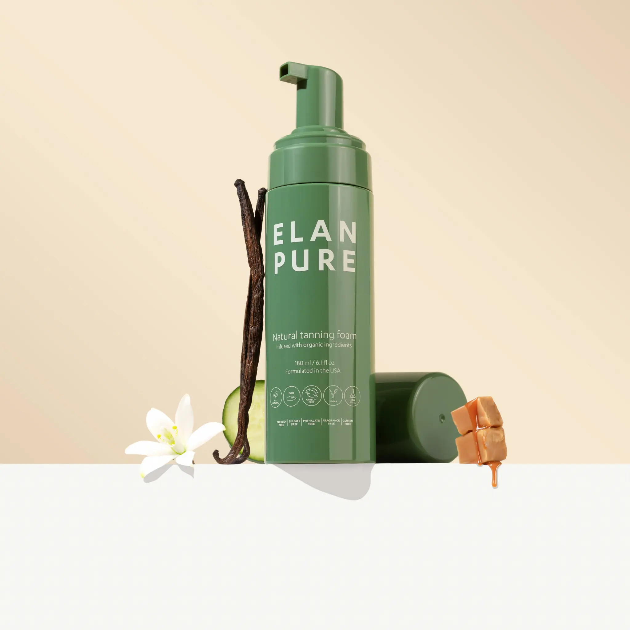Non-Toxic Self Tanner | Skincare-First Self-Tanning Foam | Elan Pure