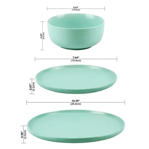 Alessandra Mint 12-Piece Stoneware Dinnerware Set