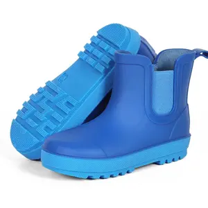 Rain Boots for Kids Waterproof Ankle Rubber Boots Boys Girls Easy-on for Outdoor School Hiking Toddler/Little/Big Kid