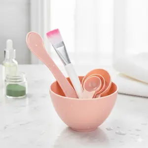 Silicone Face Mask Mixing Bowl Set, 5-Piece Brush Kit for Easy Skincare Prep. Foldable, Travel-Friendly with Non-Slip Grip & Rounded Corners. Reusable, Multi-Use Beauty Tools for Smooth Application & Cleanup.