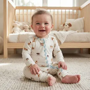 Bamboo Zippy Pajama Life of Simon - Soft Double Zipper Pajama for Babies