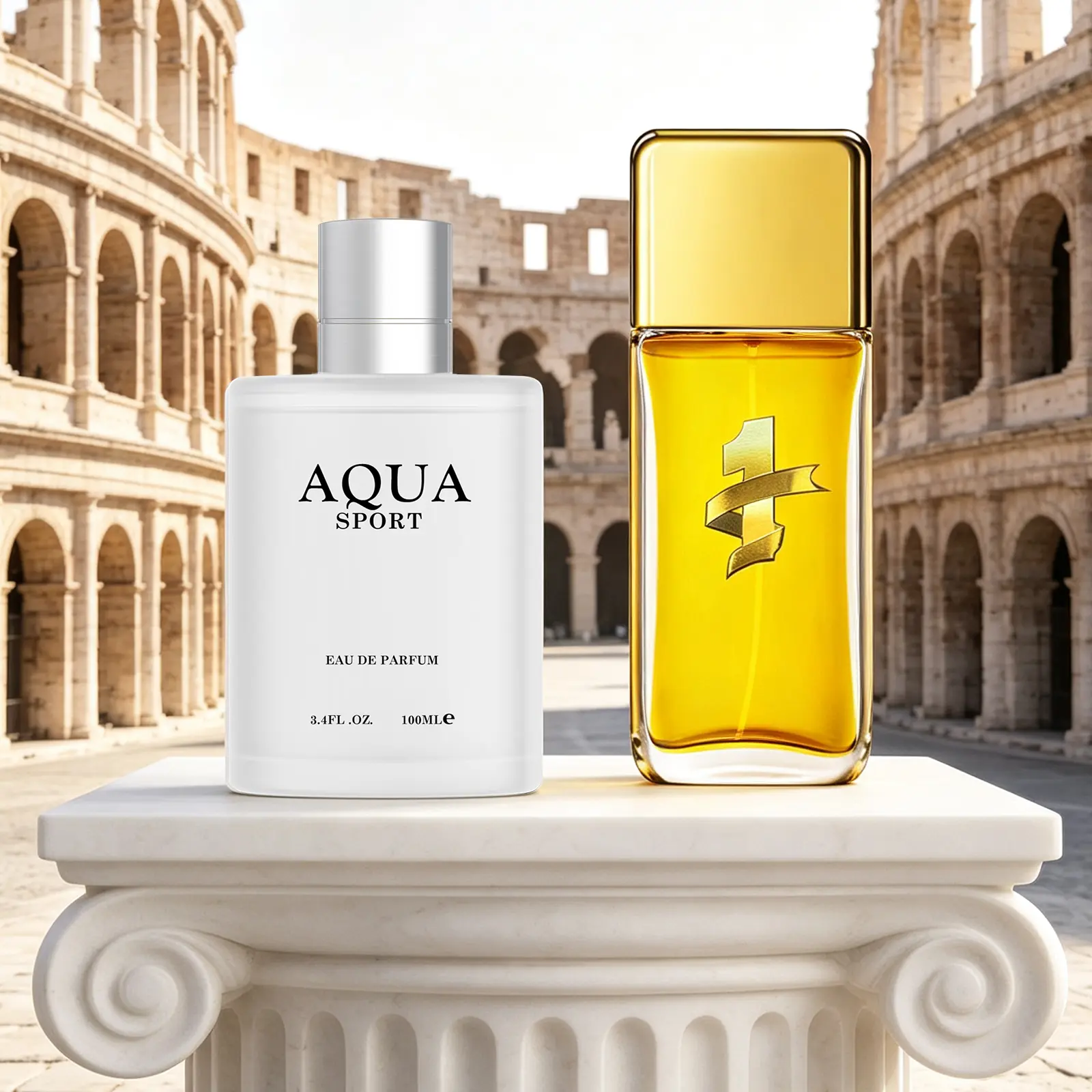 2-Pack Men's EDP, Spicy Woody + Aromatic Aquatic, Orange Grapefruit Mint Cinnamon Rose / Citrus Marine Fresh, Long-Lasting 6-8H, Perfect for Dates Daily Parties Business Gifting