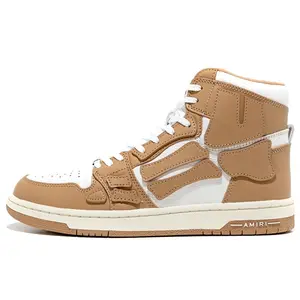 AMIRI Skel-Top Hi High-Top Sneakers for Men in Brown Trending Shoes, House White Official Shoes to Get / Maison Mihara