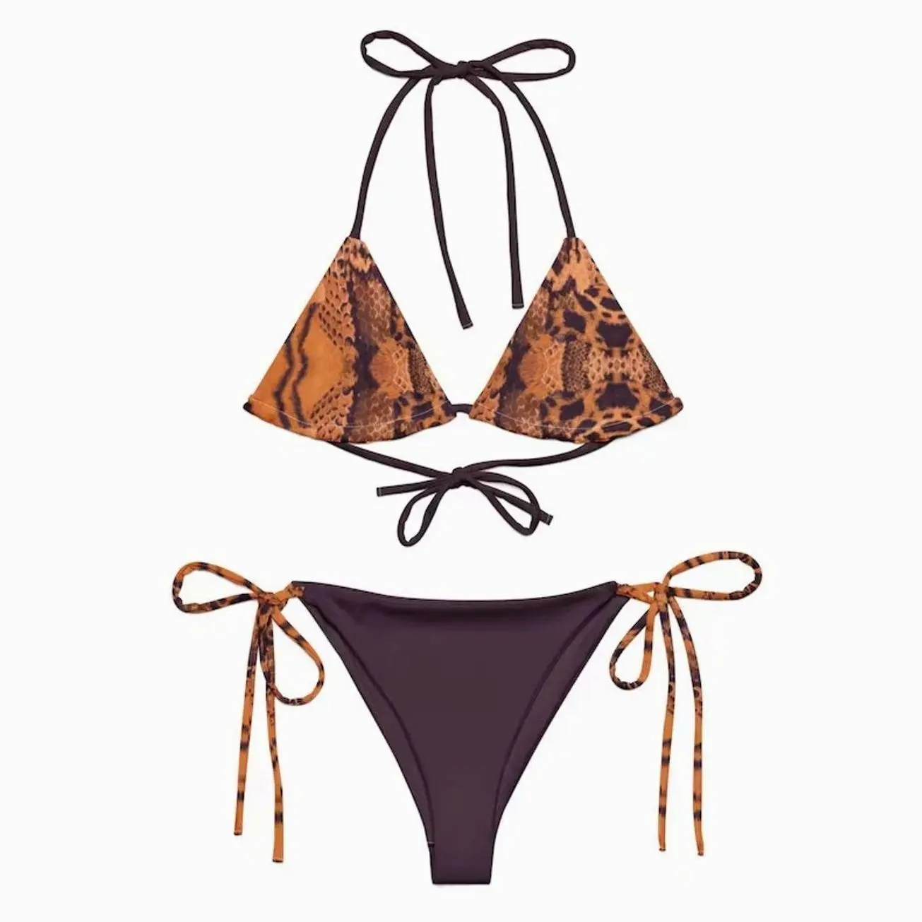Wild Animal Print String Bikini Set 19R A5G