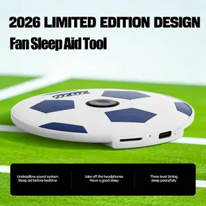 Mini Bone Conduction Pillow Speaker for Sleeping Wireless Sleep Aid with White Noise Bass Volume Control TF Card Auto-Off Gift for Football Fans Smartphone Audio