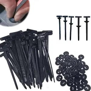 50Pcs Nylon Universal Cable Tie Buckle,Cable Tie Buckle,Automotive Clips,Fastener, for Automotive Repair
