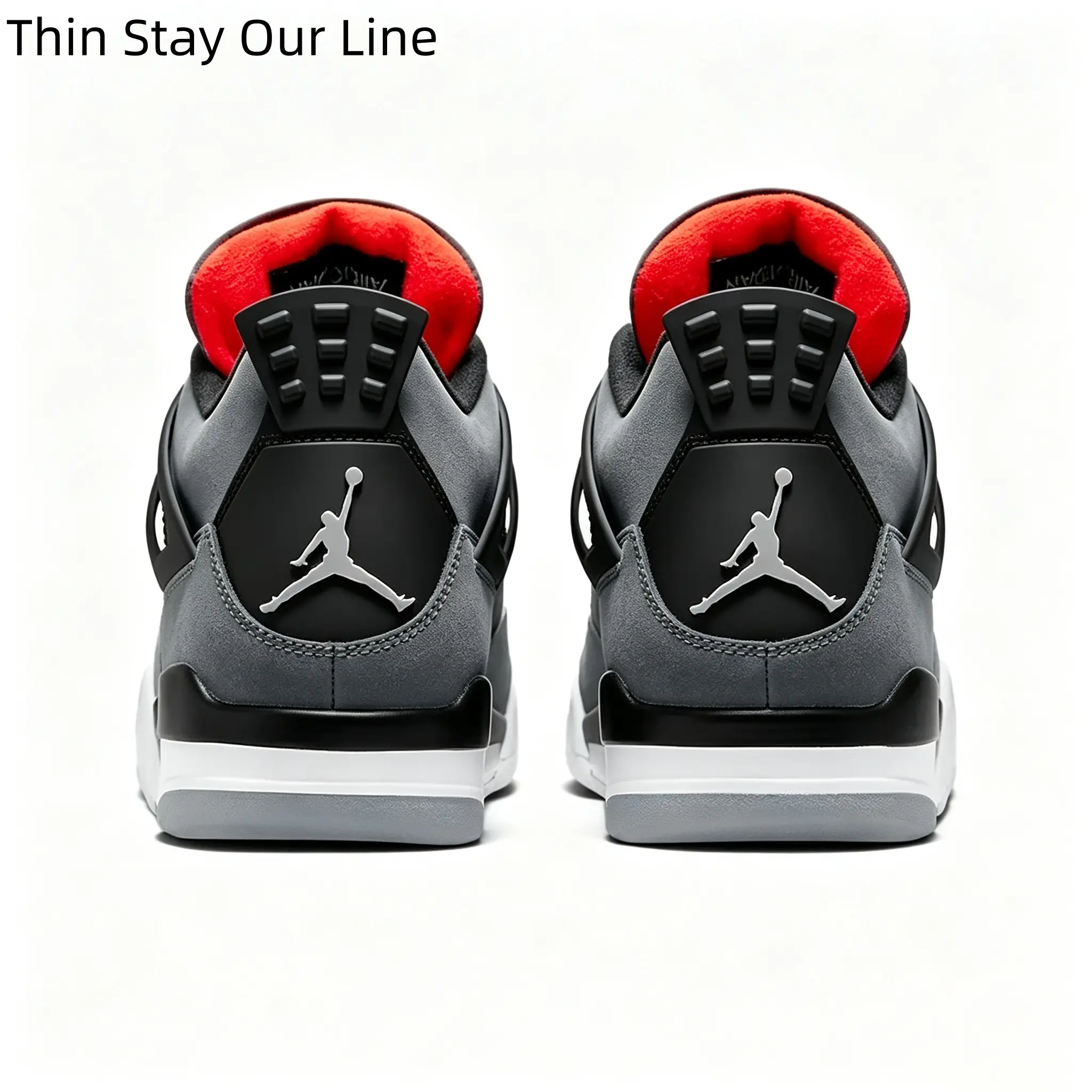 Charcoal Grey Black Red Color Block High Top Sneakers Cushioned Street Trainers For Men Women Daily Casual Wear
