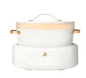 10-in-1, 8 Qt Multi-Cooker with Bamboo Steamer Insert and 7 Preset Functions, White