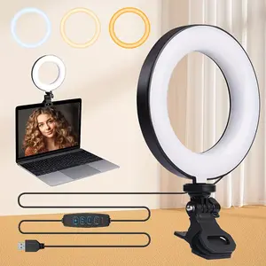 Lighting Setup for Video Calls, Clip-On Ring Light for Monitors, Ideal for Remote Work, Online Classes, Zoom Meetings, Personal Broadcasting, And Live Streaming on Computers And Laptops