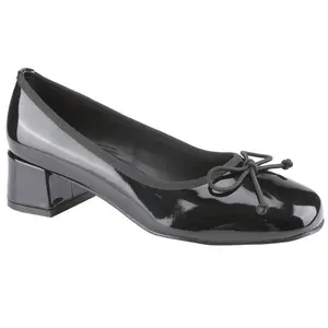 Women'sElegantSweetStyleBalletFlats,LowChunkyHeel,SquareToeDesign,ComfortableDollShoeswithBowknotGirlFootwearStylishHeeled