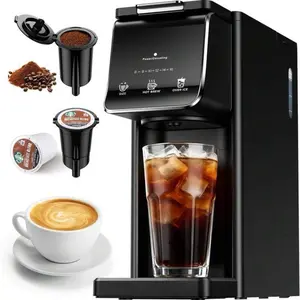 2-In-1 Coffee Maker - Capsule & Ground Compatible With Reusable Filter, 6-16oz Adjustable Capacity, 40oz Large Tank, Easy To Use, Black