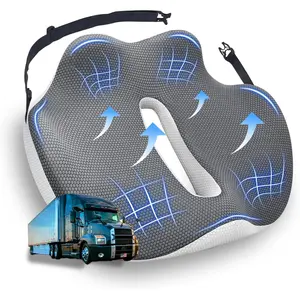 X-Large Seat Cushion for Truck Driver, Upgraded Cushion for Back Support and Pain Relief, Memory Foam with Non-Slip Washable Cover, Relieves Long-Term Truck Sitting and Pain