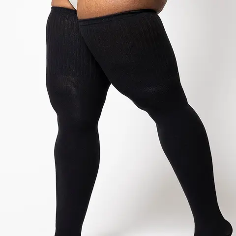 Thunda Thighs - Ny Hi - Plus Size Thigh High Socks - Women's Lightweight Nylon Stretch - 36 colors