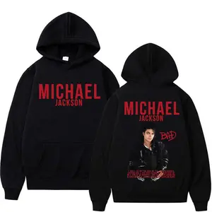 King of Pop Michael Jackson Bad Era Print Sweatshirts Men Women Fashion Classic High Street Hoodies