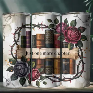 Dark Romance 20oz Stainless Steel Tumbler with Lid and Straw