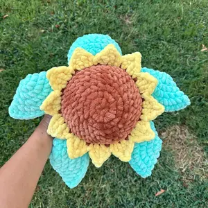 JUMBO crochet sunflower turtle
