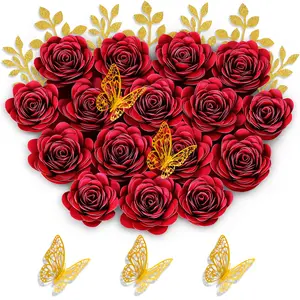 Paper Flowers For Graduation Cap Decoration Kit  Small Roses Flores Crafts 3d Shadow Box Projects