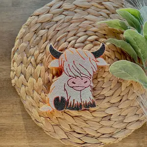 White highland cow car freshie