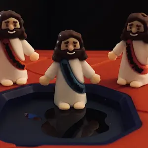 30/50/100 Pcs MiniJesusFigures Original Design Little Jesus Figures with Jesus Love You Slogan Easter Egg Stuffers, Sunday School Supplies, Baptism Gifts，Home Decor Ornaments