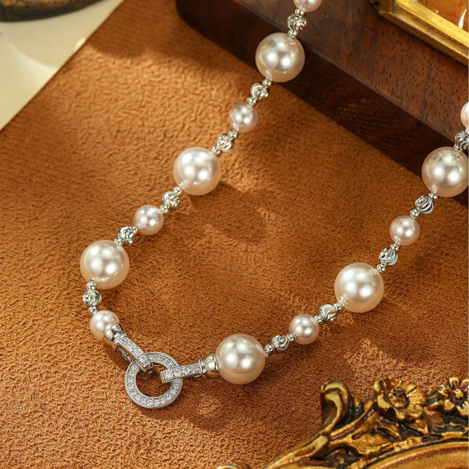 Vintage Pearl Choker Necklace, 18K Gold Plated Beaded CZ Layered Necklace, Dainty Luxury Clavicle Chain, Trendy 2026 Jewelry Gift for Her Vintage Pearl Choker Necklace, 18K Gold Plated Beaded CZ Layered Necklace, Dainty Luxury Clavicle Chain, Trendy 2026 Jewelry Gift for Her