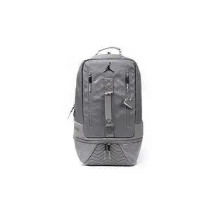 Jordan AJ11 Retro Large Capacity Backpack with Shoe Charm Zipper, Polyester, Basketball Backpack, Unisex, Cool Grey