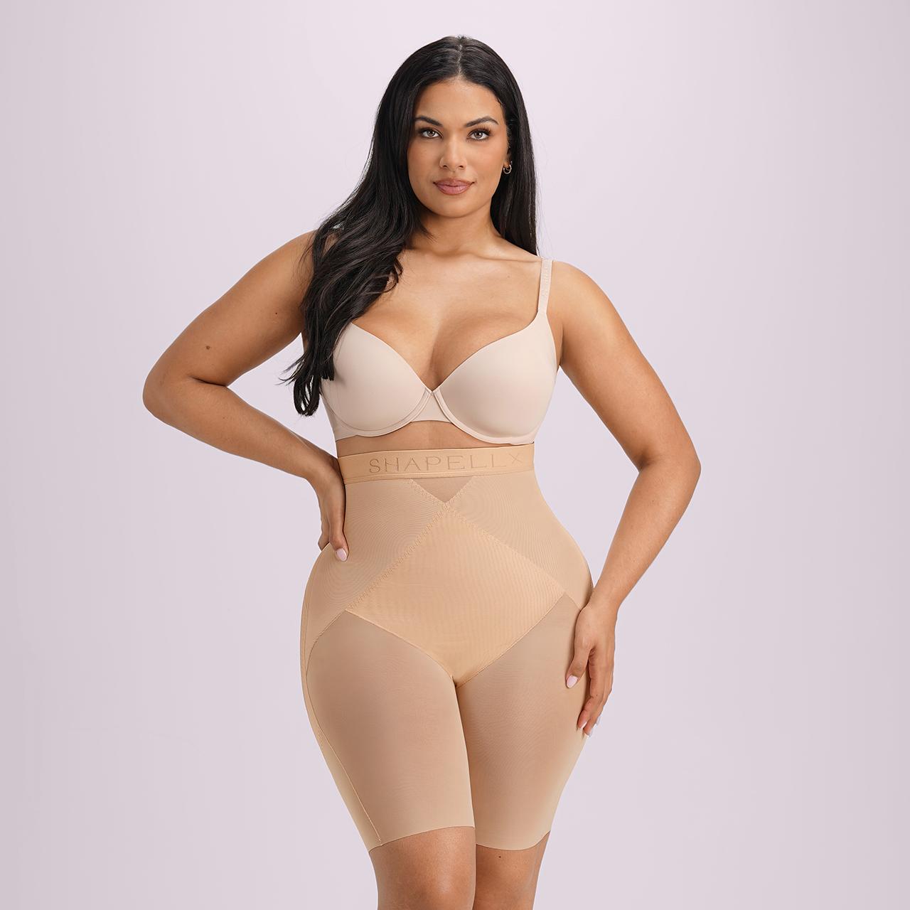 Shapellx BOOT-YEAH X-Zone Targeted Tummy Control Hip-Lifting All-Day Shaping High-Waist Mid Leg Thigh Shaping Breathable Mesh Short  Sales