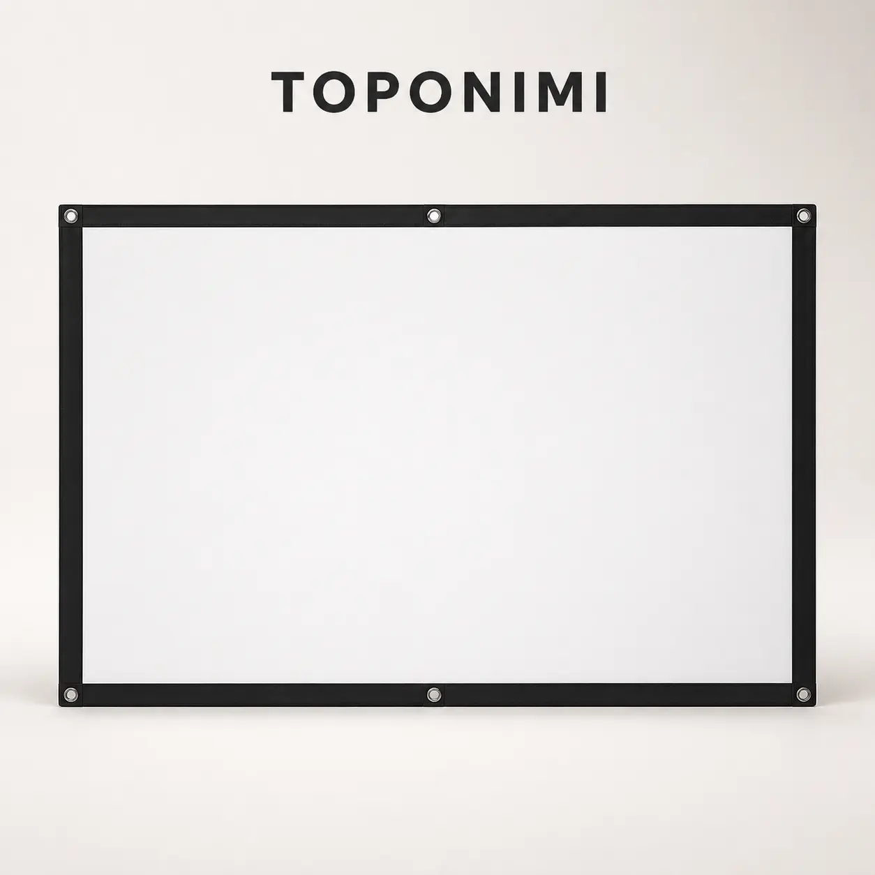 TOPONIMI Projection Screens Portable Foldable Projector Screen with Reinforced Black Border and Hanging Holes for Home Theater and Outdoor Movies